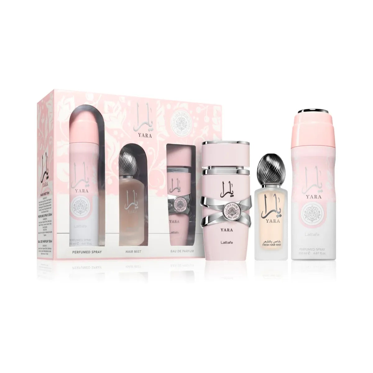 ESTUCHE KIT SET 3 PIEZAS YARA PINK