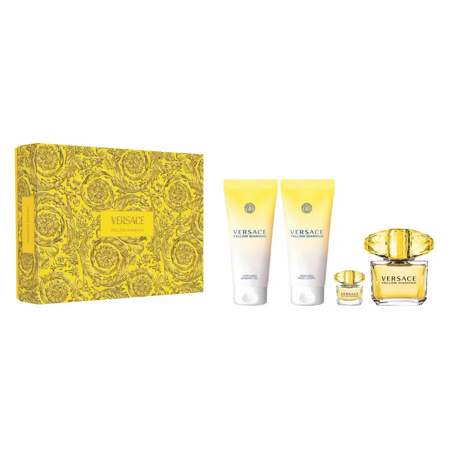 Versace Yellow Diamond Estuche / Set / Kit x4 Piezas