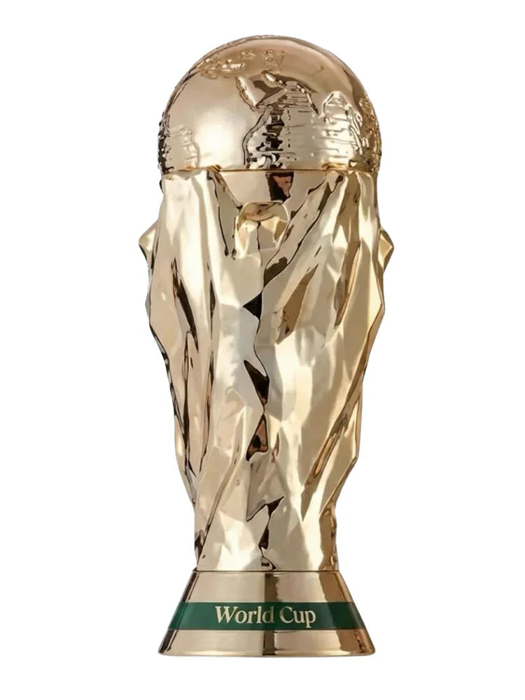 Zakat World Cup 80ml, perfume unisex oriental frutal, frasco trofeo dorado